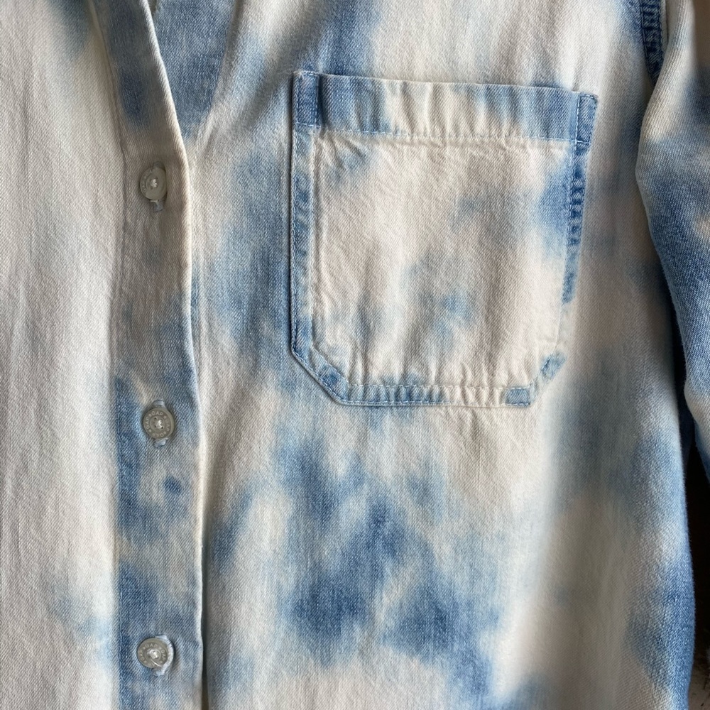 Gap Hand Bleached “Denim” Button Down - image 5